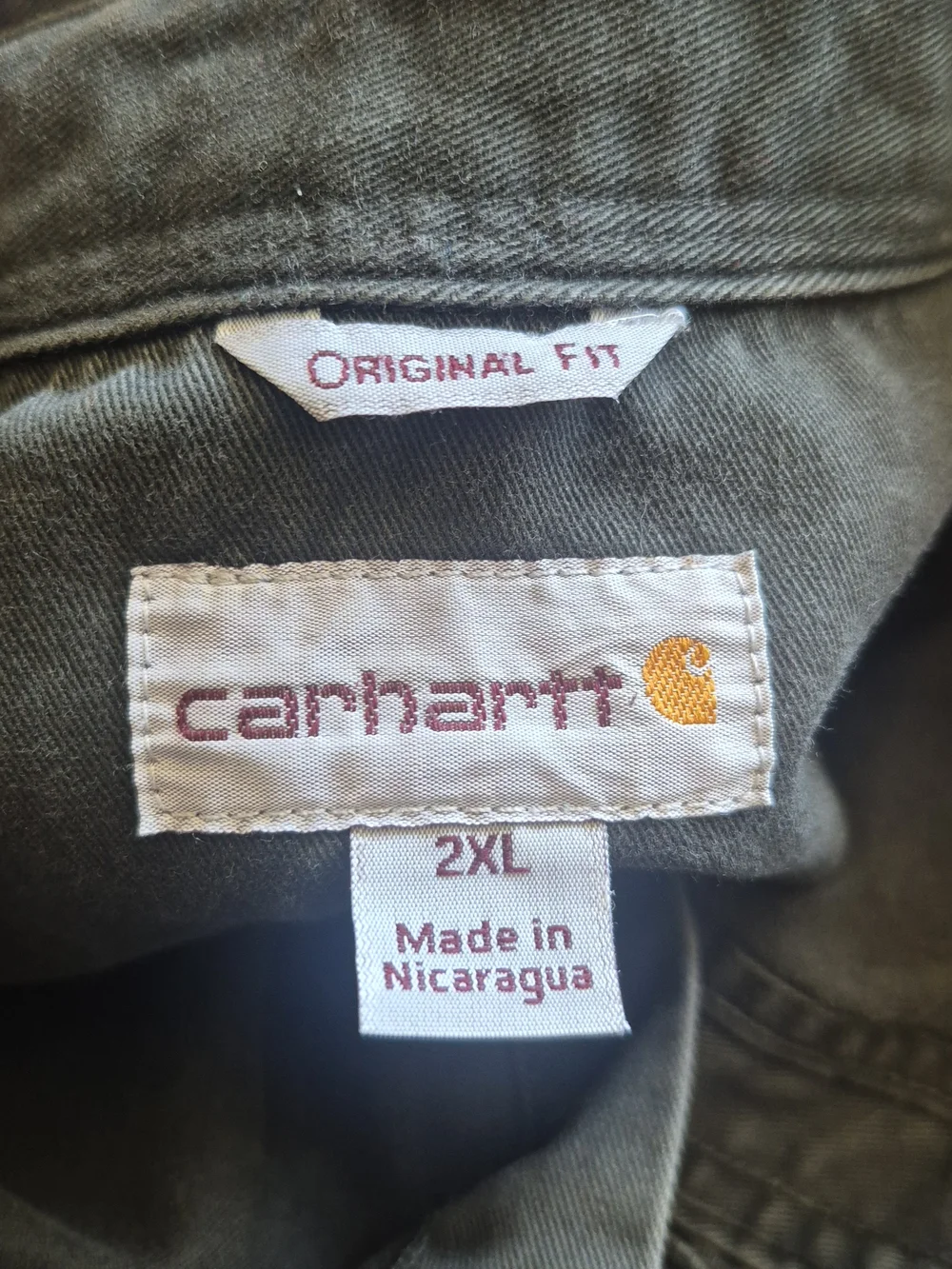 Carhartt Men's Washed Dark Gray Button-Up Shirt Jacket